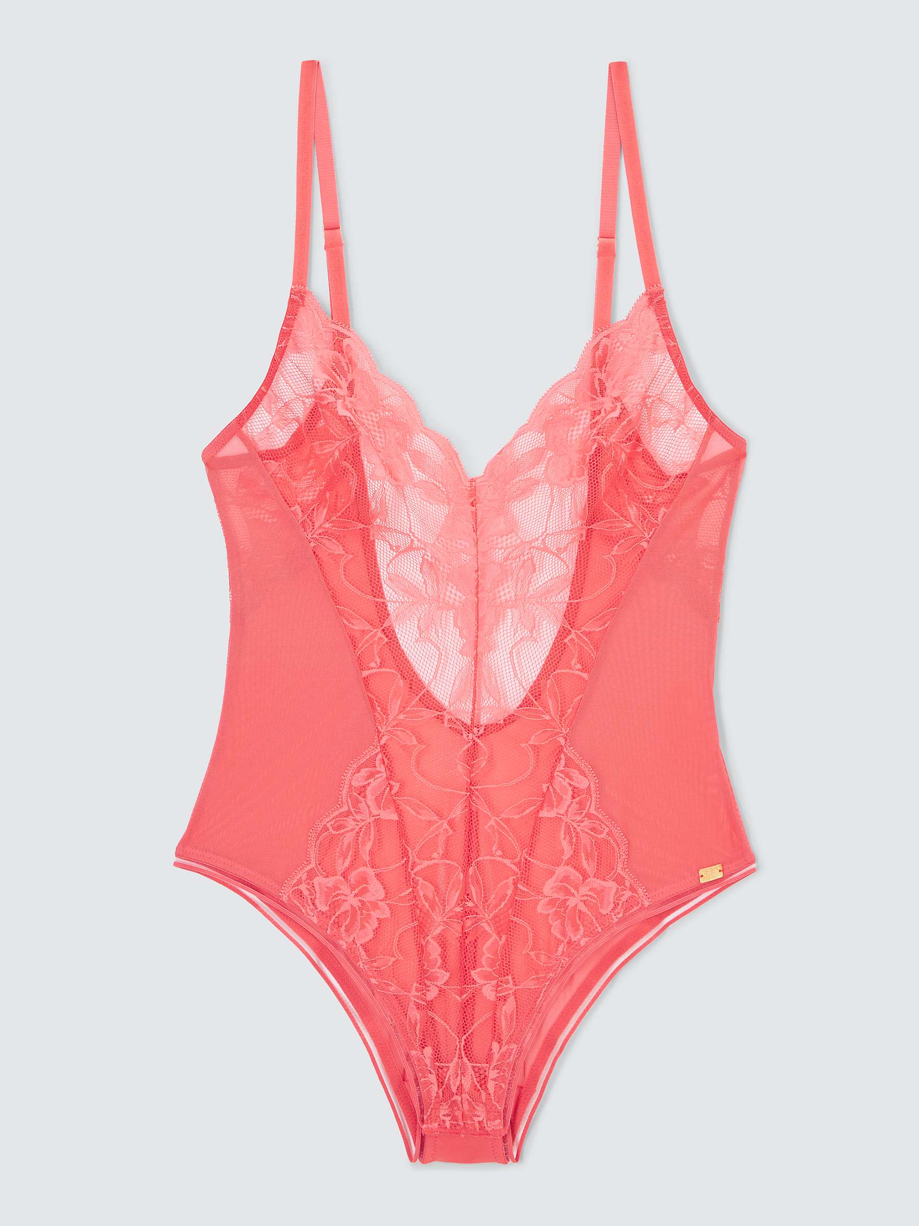 Buy AND/OR Wren Lace Body, Coral Online at johnlewis.com