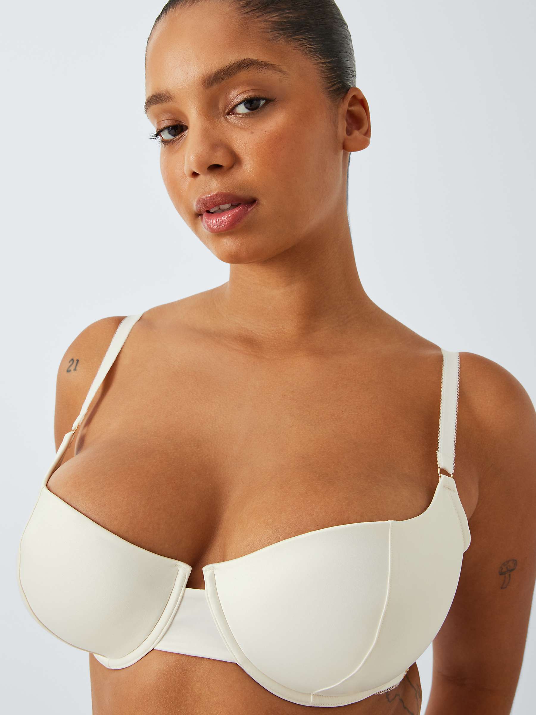 Buy AND/OR Cassidy Satin Bra, Ivory Online at johnlewis.com