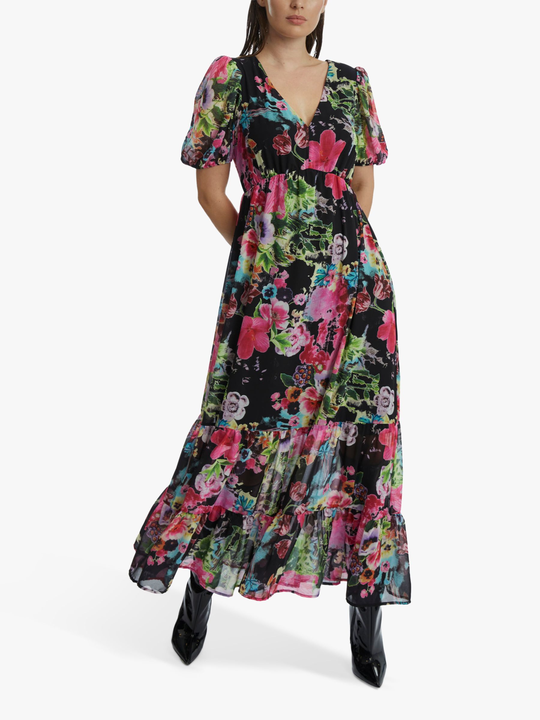 James Lakeland Floral Tiered Maxi Dress, Multi at John Lewis & Partners