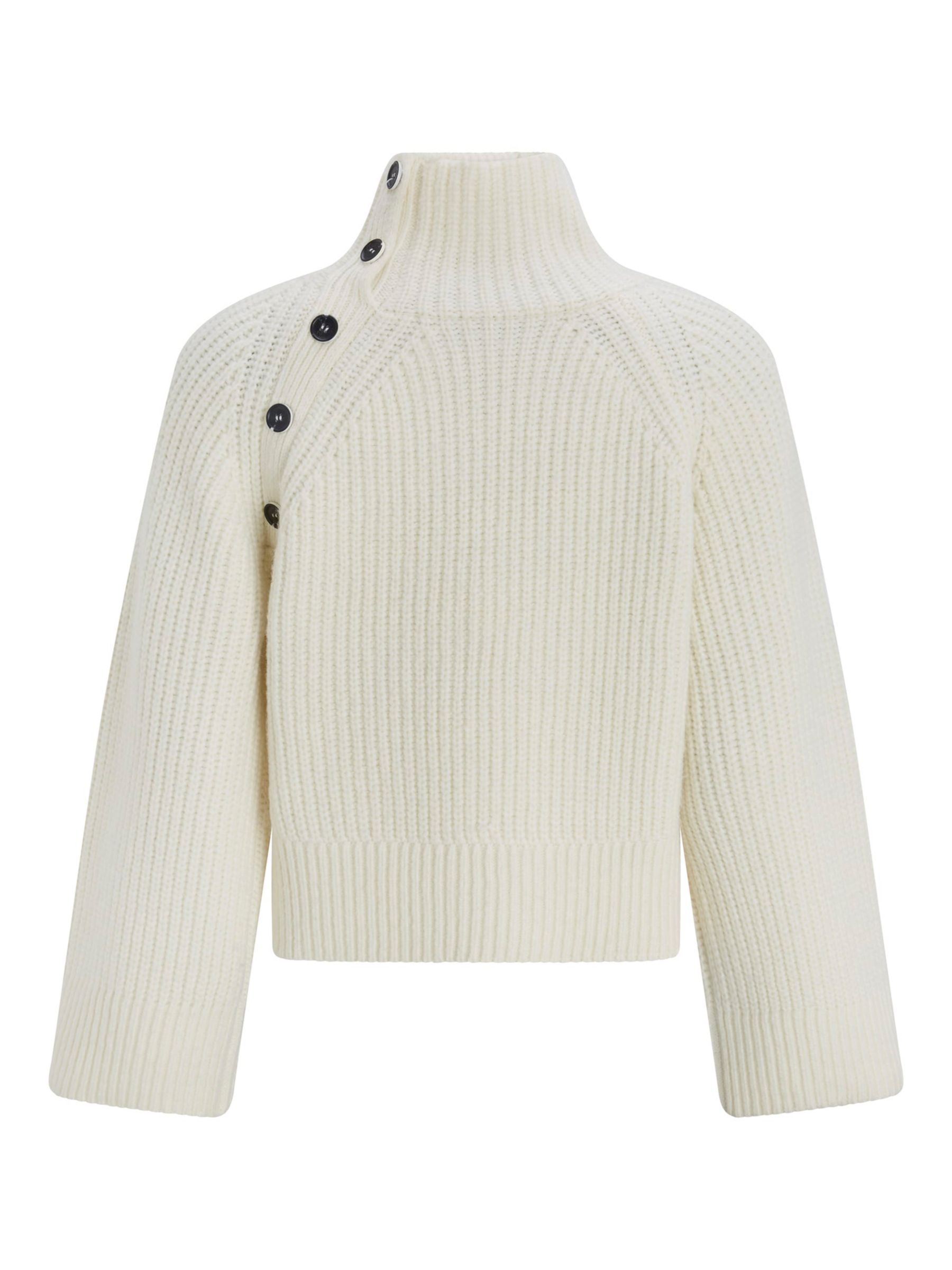 Mint Velvet Pearl Cable Knit Jumper, Natural, XS