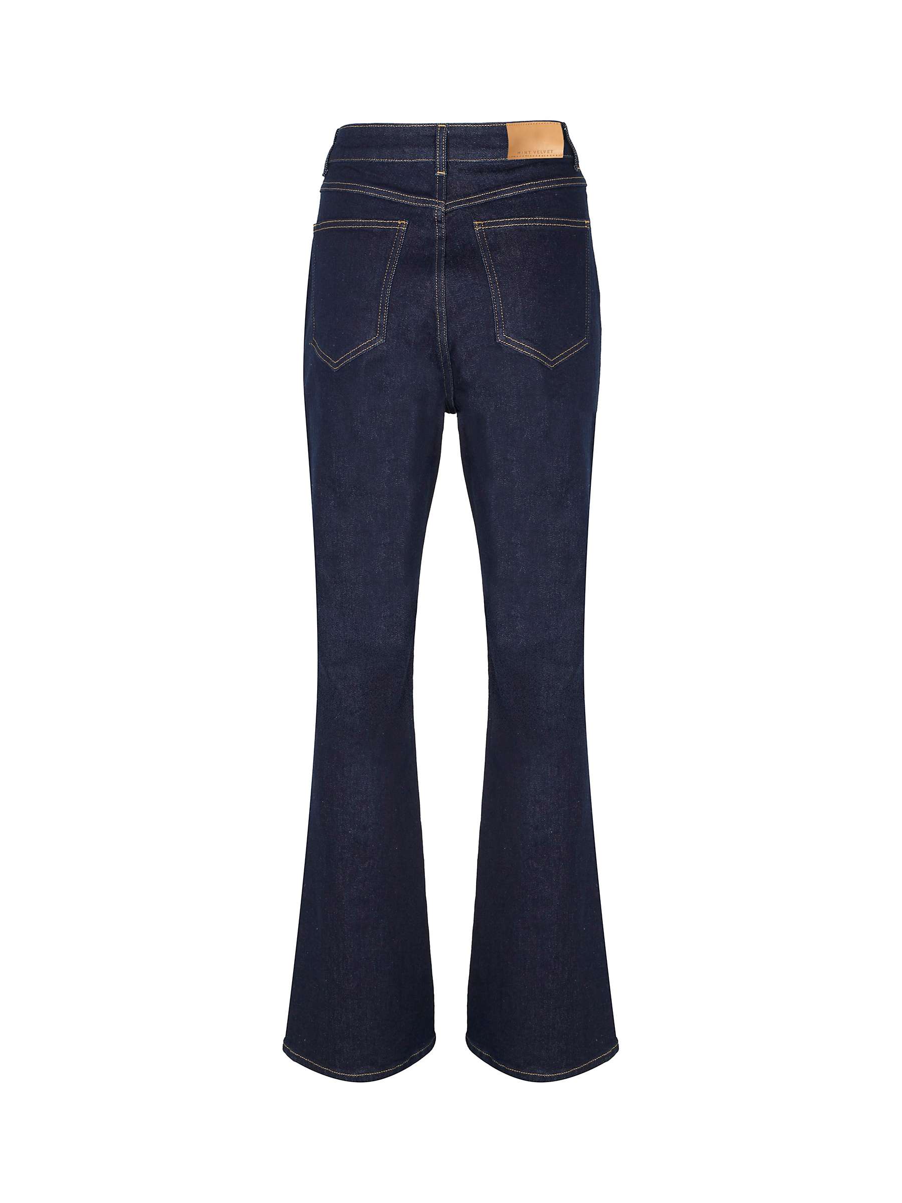 Buy Mint Velvet High Waist Flared Jeans, Dark Blue Online at johnlewis.com