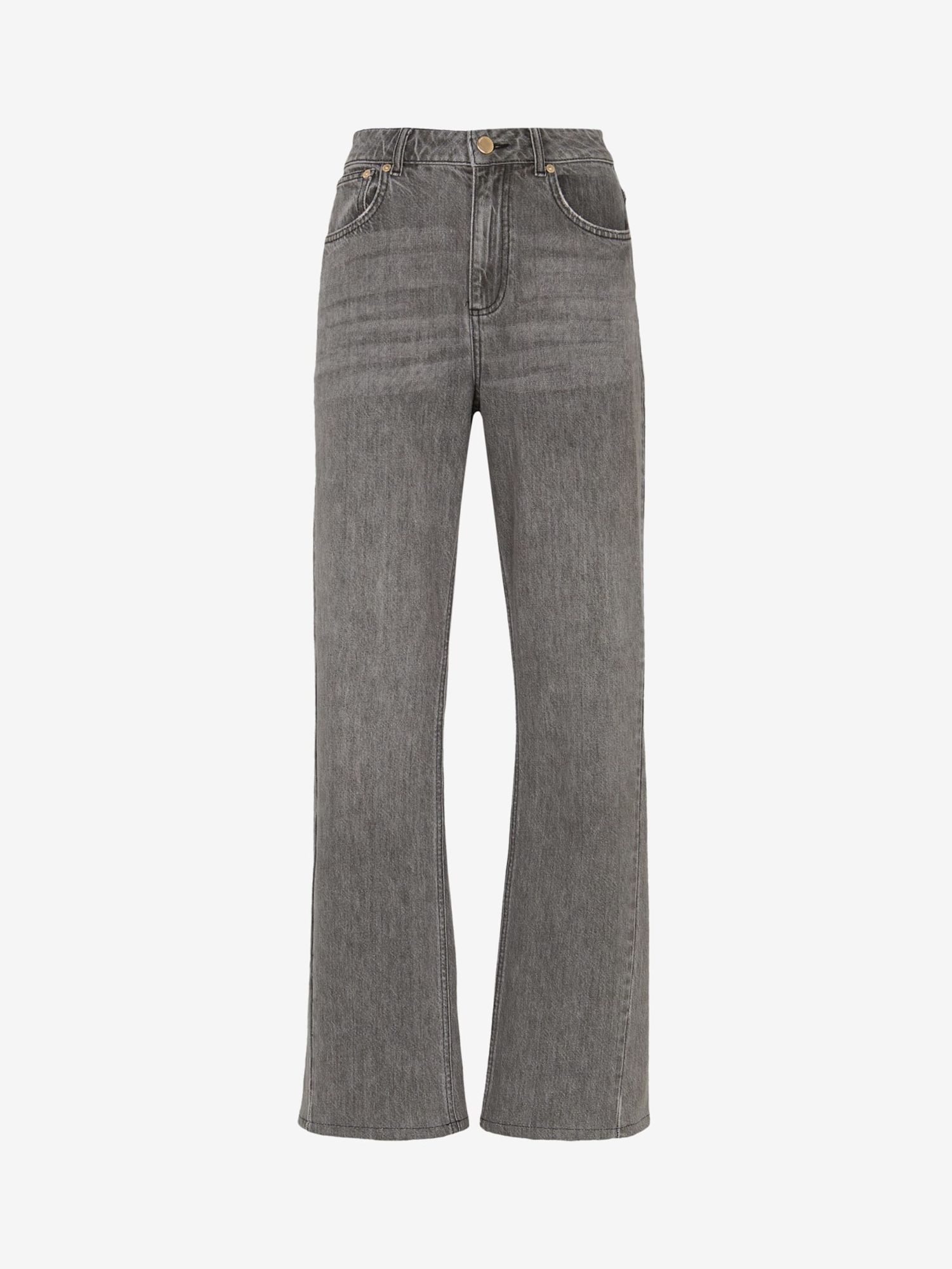 Mint Velvet The Relaxed Wide Jeans, Grey, 6R