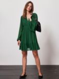 Mint Velvet Ruched Waist Mini Dress, Mid Green