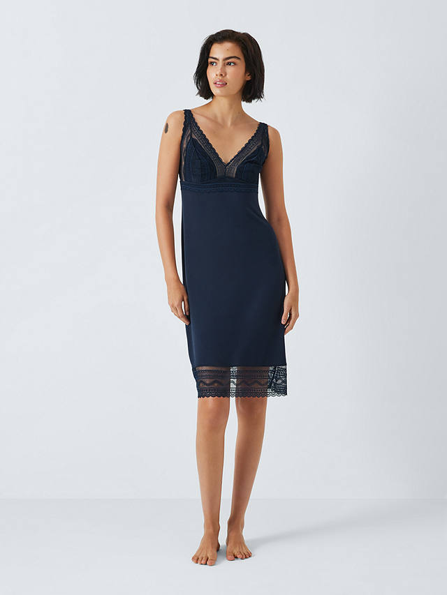 John Lewis Willow Lace Chemise, Navy