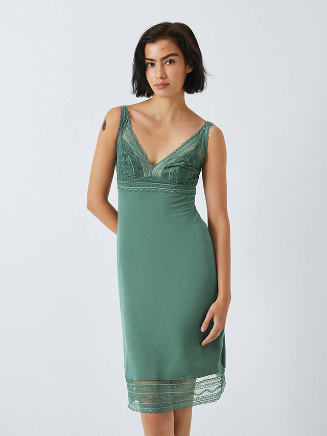 John Lewis Willow Lace Chemise, Deep Sea