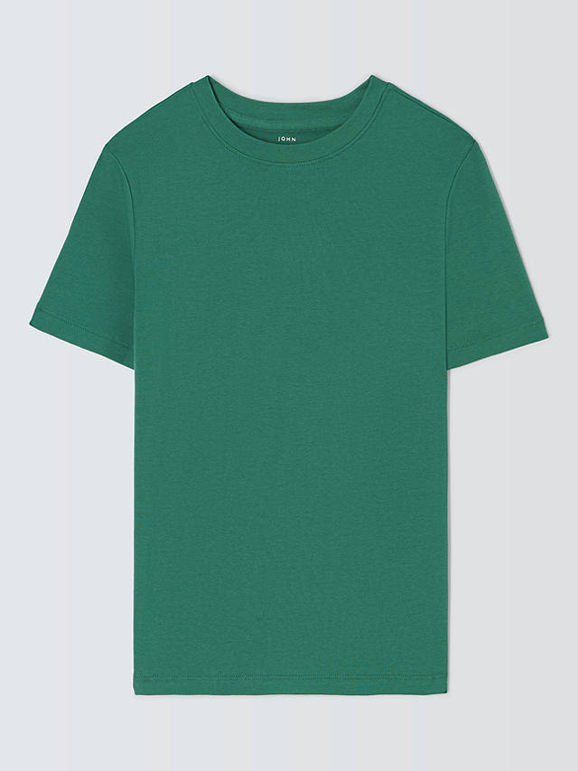 John Lewis Organic Cotton Short Sleeve Crew Neck T-Shirt, Smoke Pine
