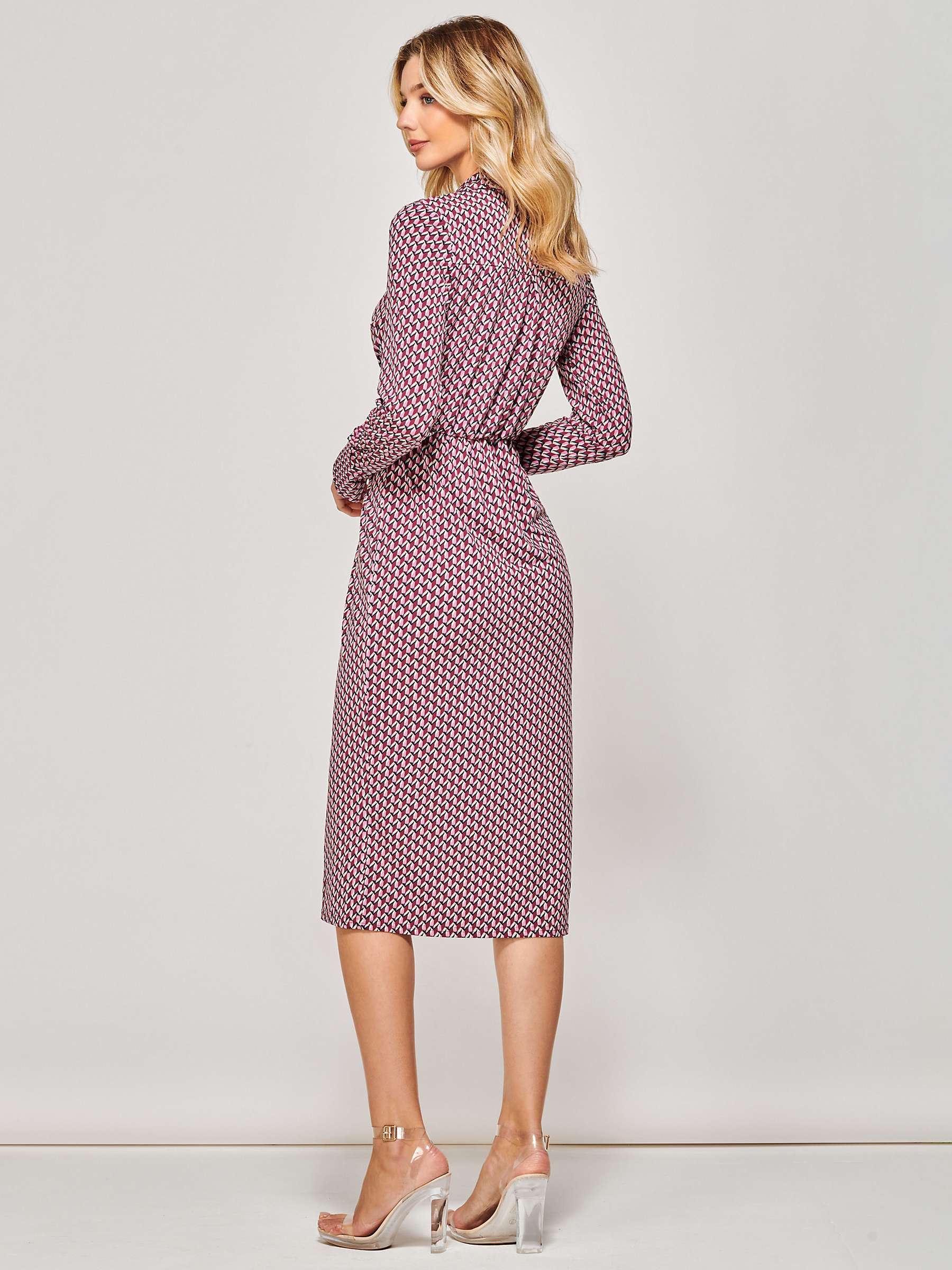 Buy Jolie Moi Long Sleeve Wrap Midi Shirt Dress Online at johnlewis.com