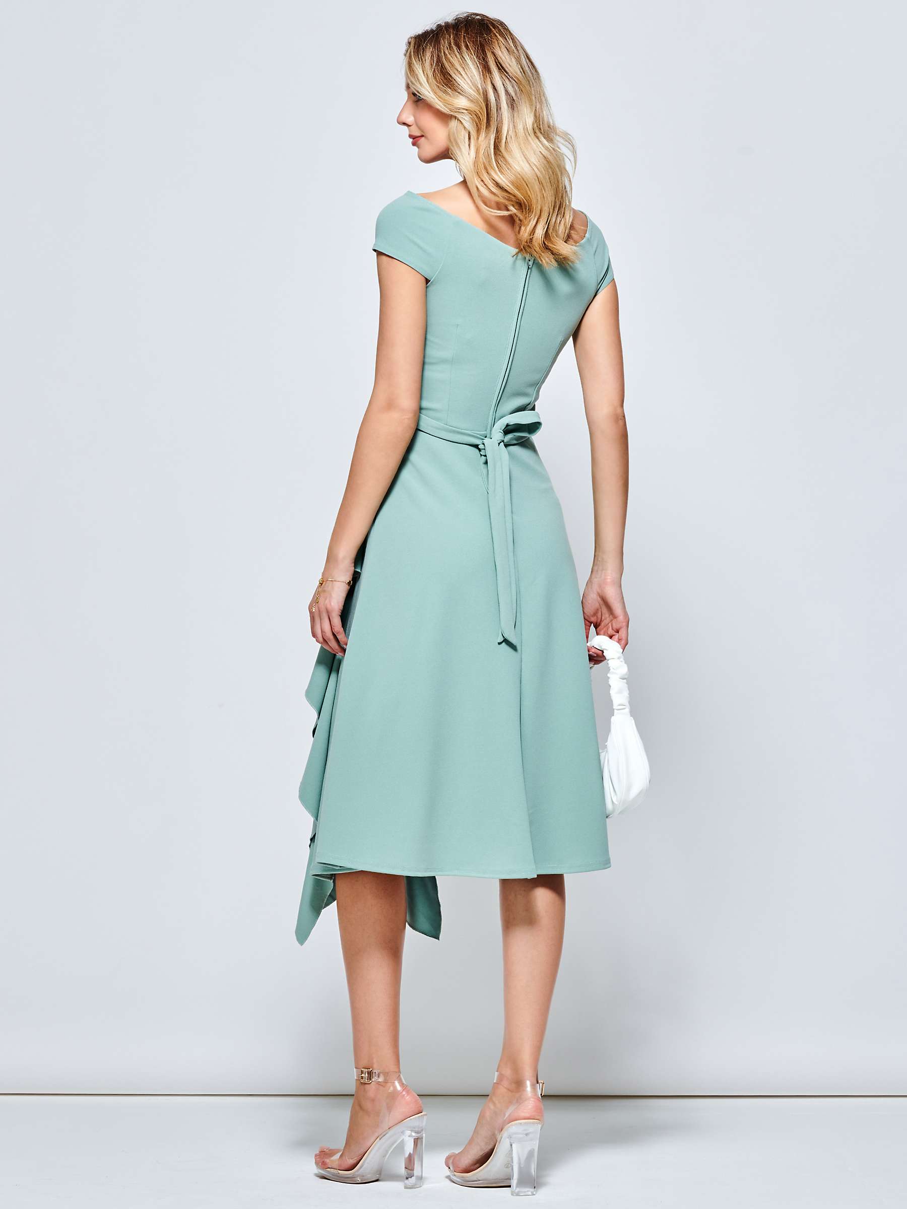 Buy Jolie Moi Skylar Off Shoulder Ruffle Hem Dress Online at johnlewis.com