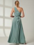 Jolie Moi One Shoulder Jersey Maxi Dress, Green