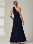 Jolie Moi One Shoulder Jersey Maxi Dress, Navy