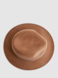 Reiss Ally Wool Fedora Hat, Camel