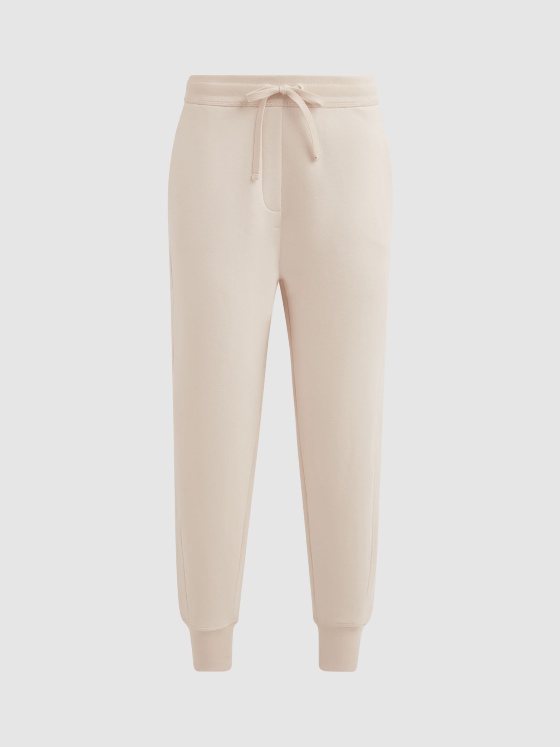 Reiss Bronte Logo Slim Joggers, Ivory, XS