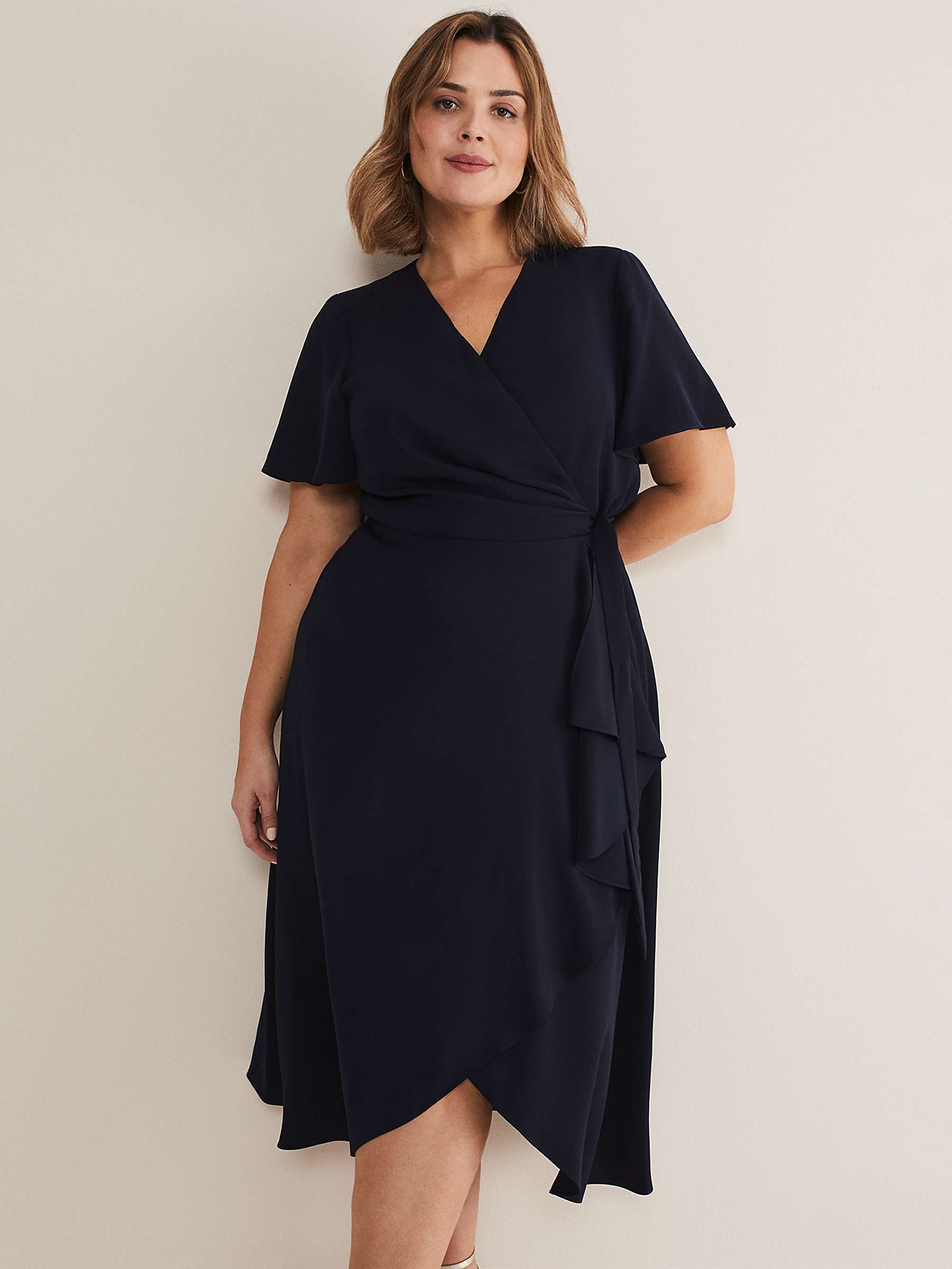 Buy Phase Eight Julissa Midi Wrap Dress, Navy Online at johnlewis.com