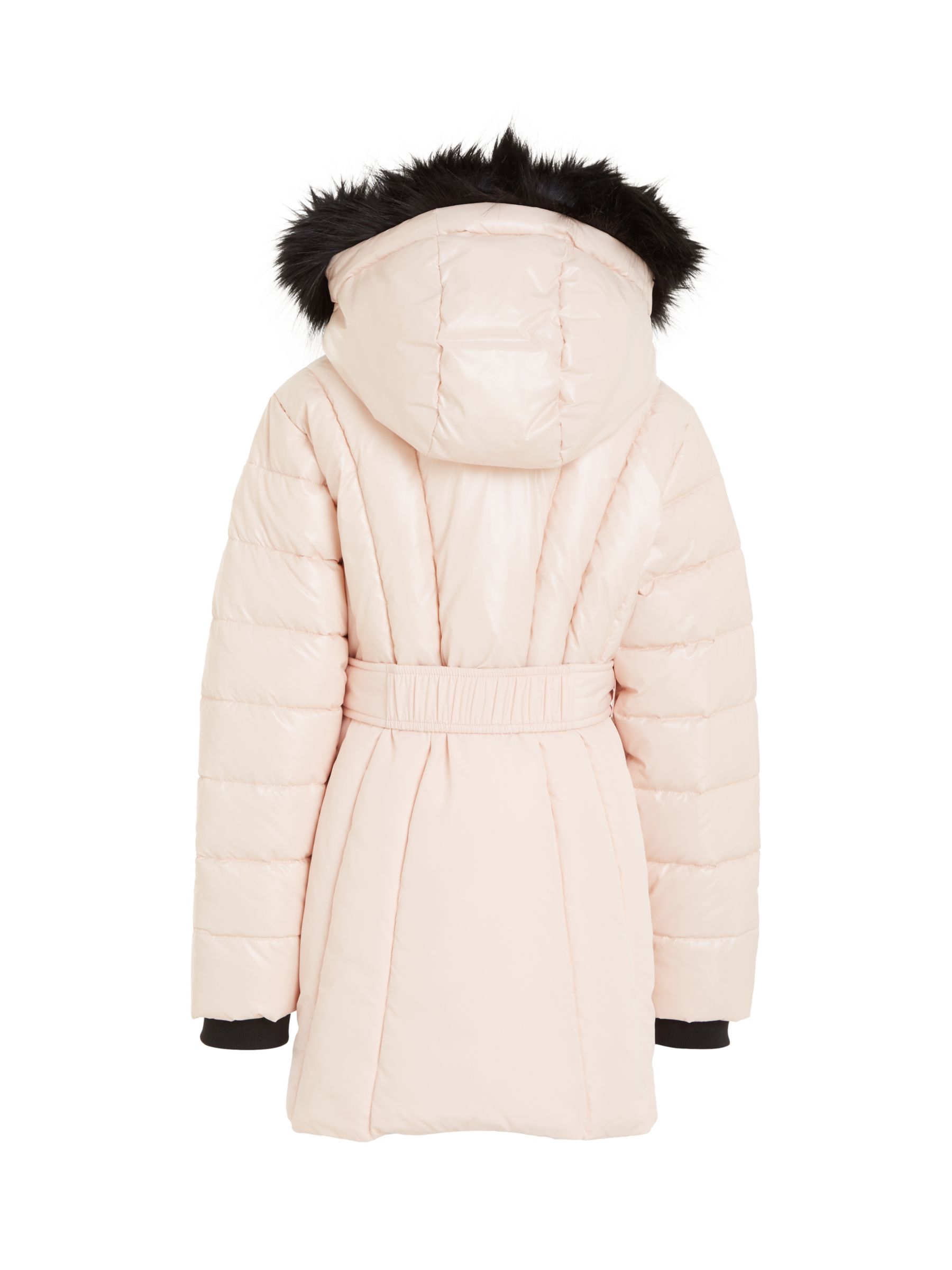 Calvin klein faux sales fur trim puffer coat