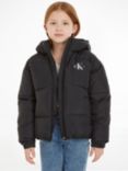 Calvin Klein Kids' Short Puffer Jacket, Black