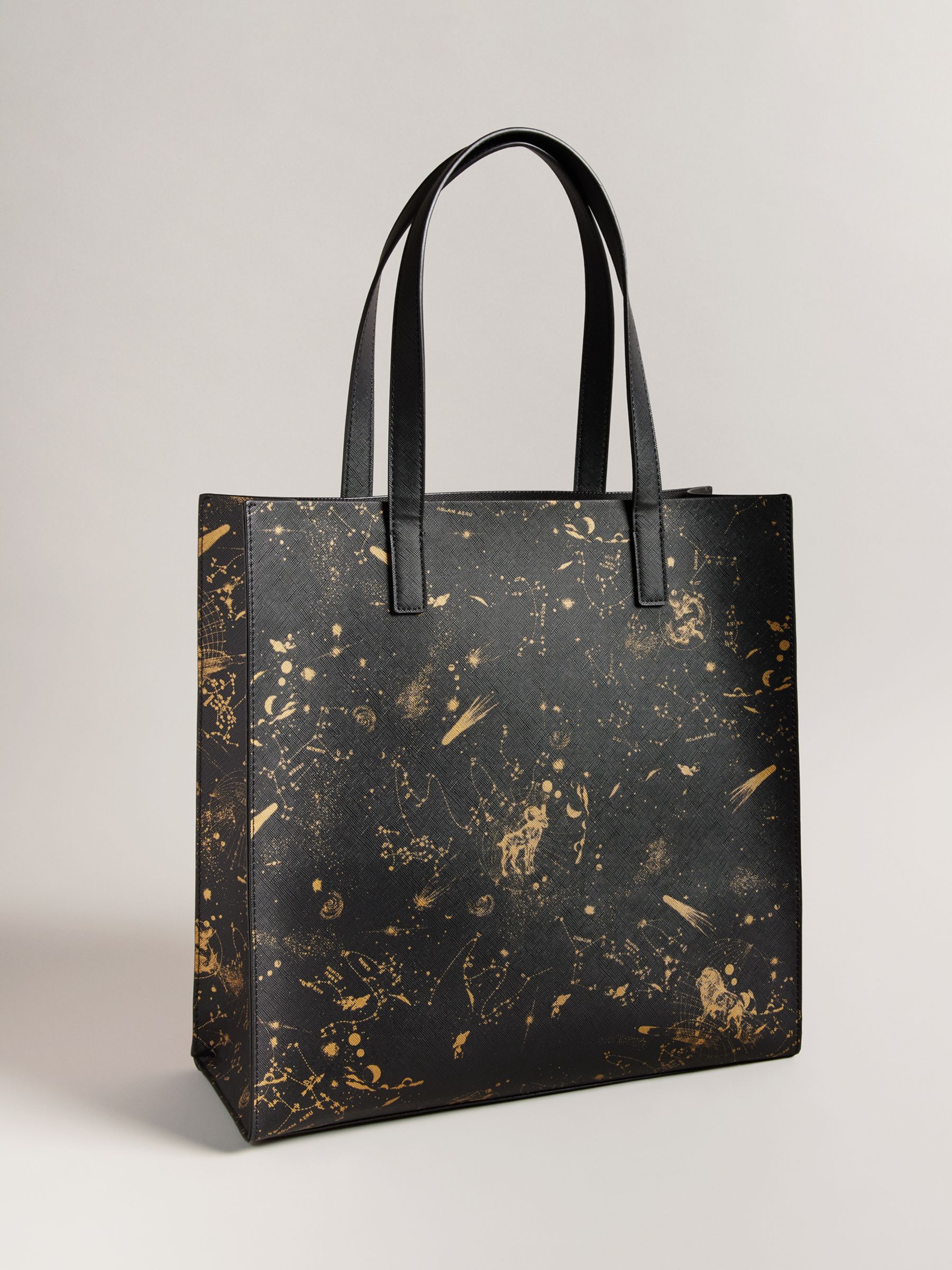 Ted Baker Staacon Constellation Print Large Icon Shopper Bag, Black