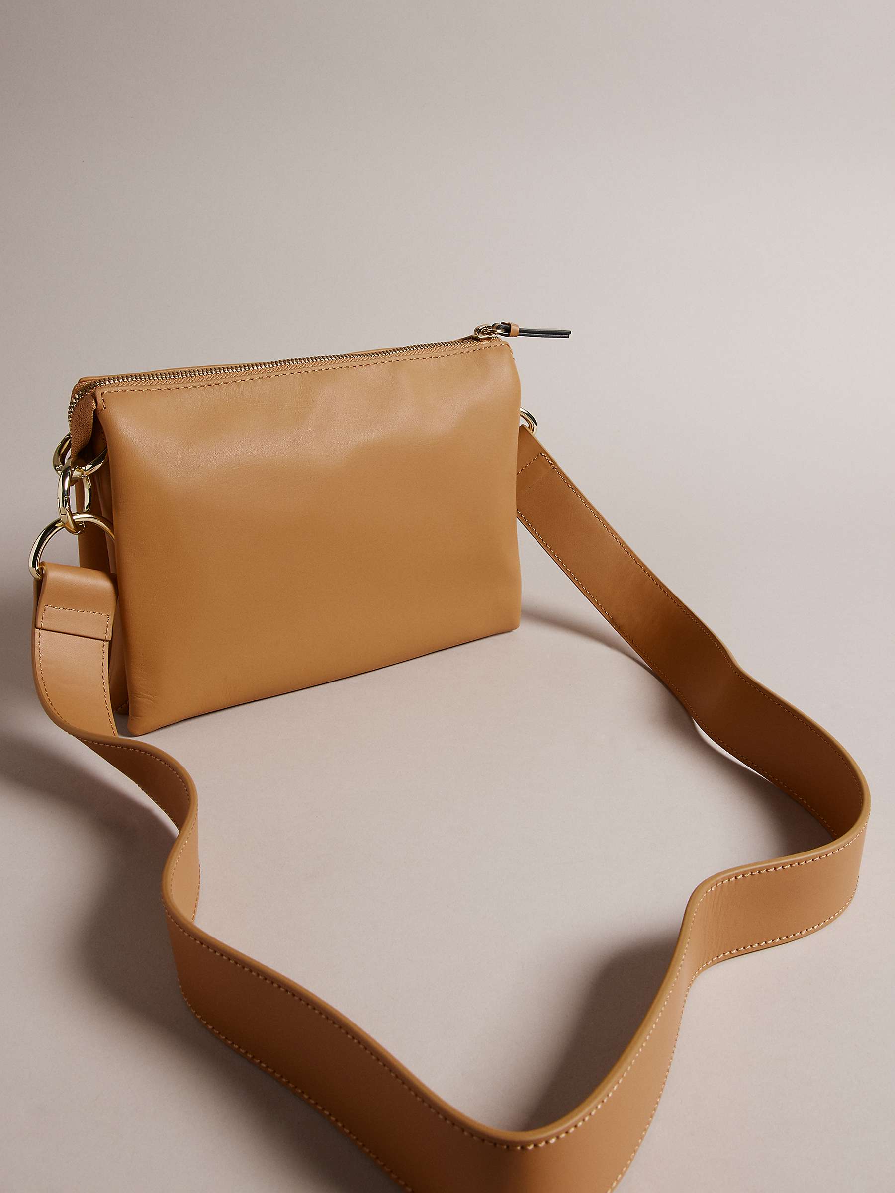Buy Ted Baker Darceyy Branded Strap Leather Crossbody Bag Online at johnlewis.com
