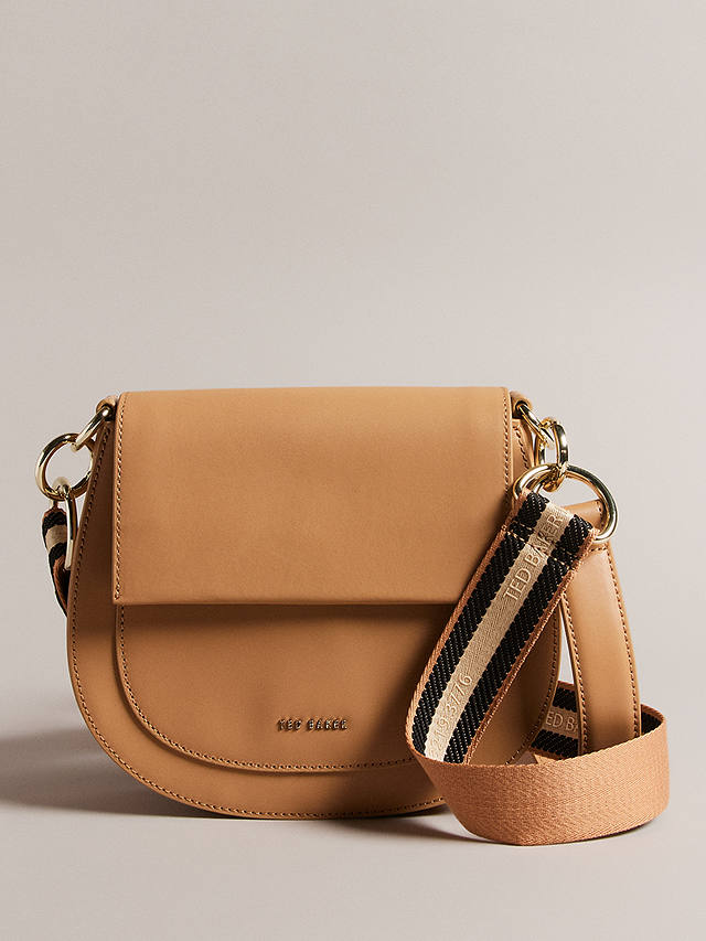 Ted Baker Darcell Leather Cross Body Bag, Taupe