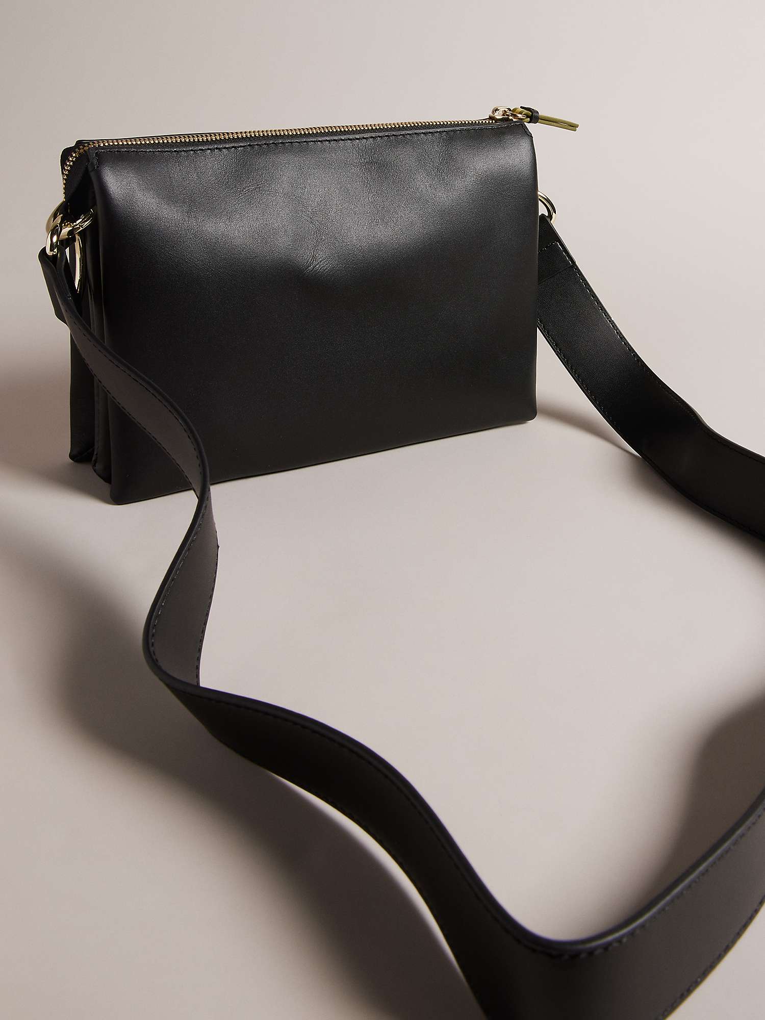 Buy Ted Baker Darceyy Branded Strap Leather Crossbody Bag Online at johnlewis.com
