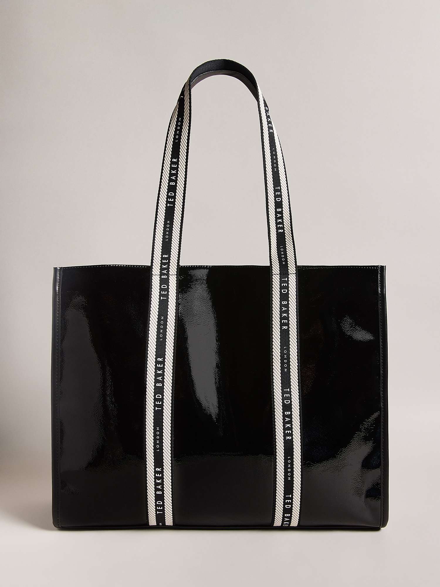 Buy Ted Baker Celinie Branded Webbing Large Tote Bag, Black Online at johnlewis.com