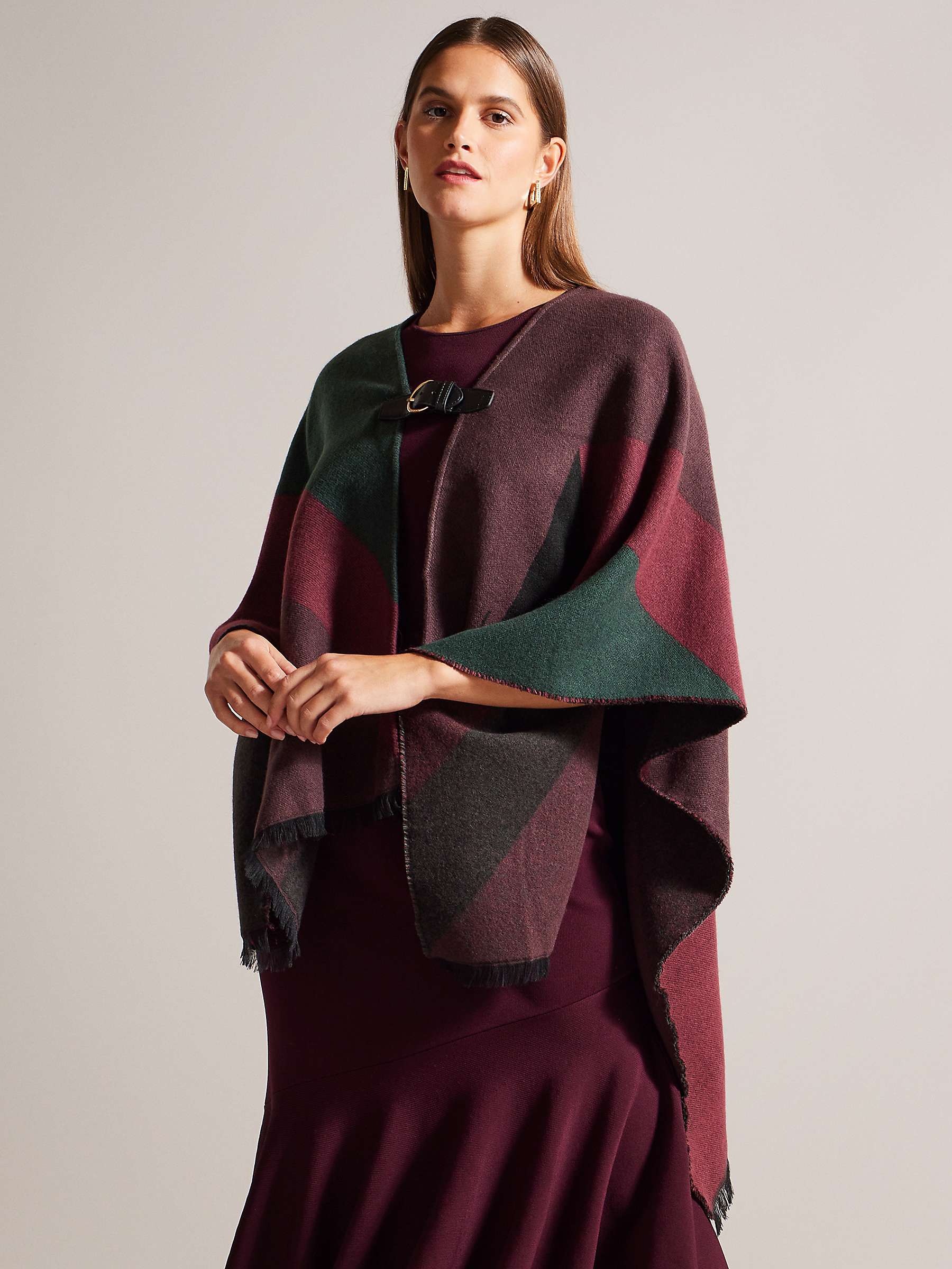 Buy Ted Baker Suffia Colour Block Buckle Poncho Online at johnlewis.com