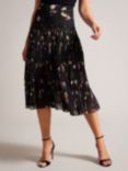 Ted Baker Tereysa Corrugated Pleated Midi Skirt, Black