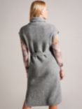 Ted Baker Cesell Funnel Neck Rib Knit Midi Dress, Grey