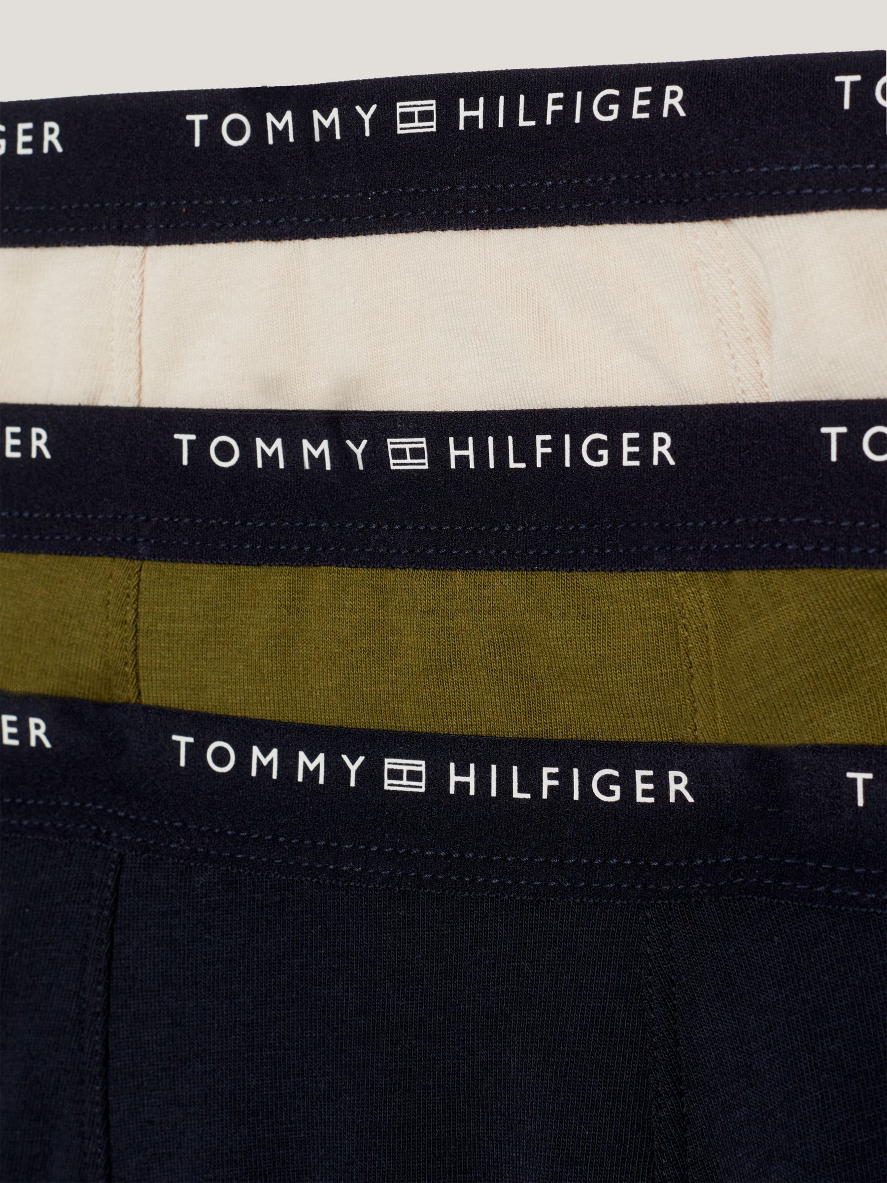 Tommy Hilfiger Kids' Original Trunks, Pack of 3, Desert Sky/Putty Green ...