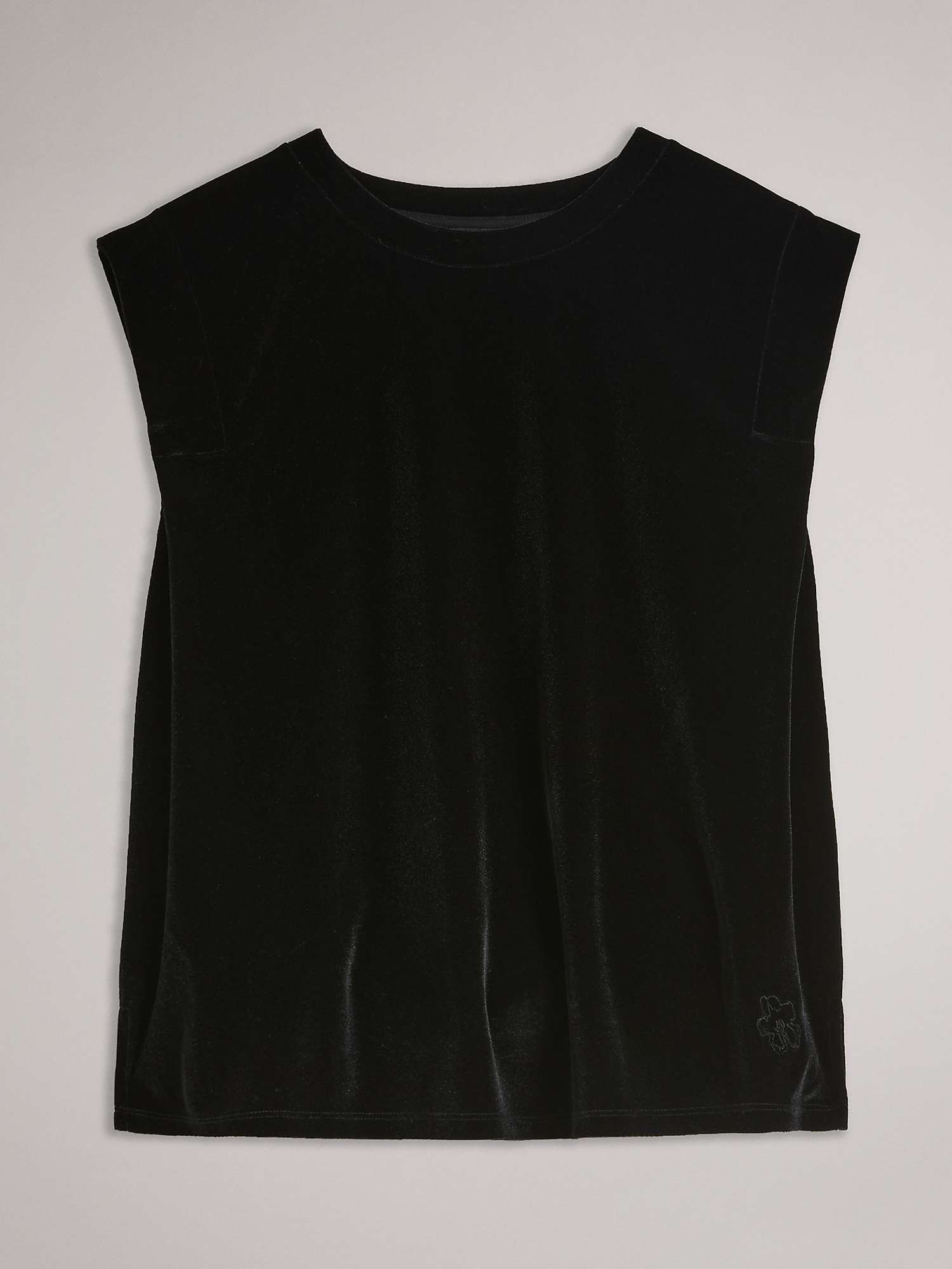 Buy Ted Baker Esmayaa Velvet Vest, Black Online at johnlewis.com