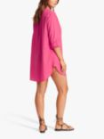 Seafolly Boyfriend Cotton Kaftan, Fuchsia