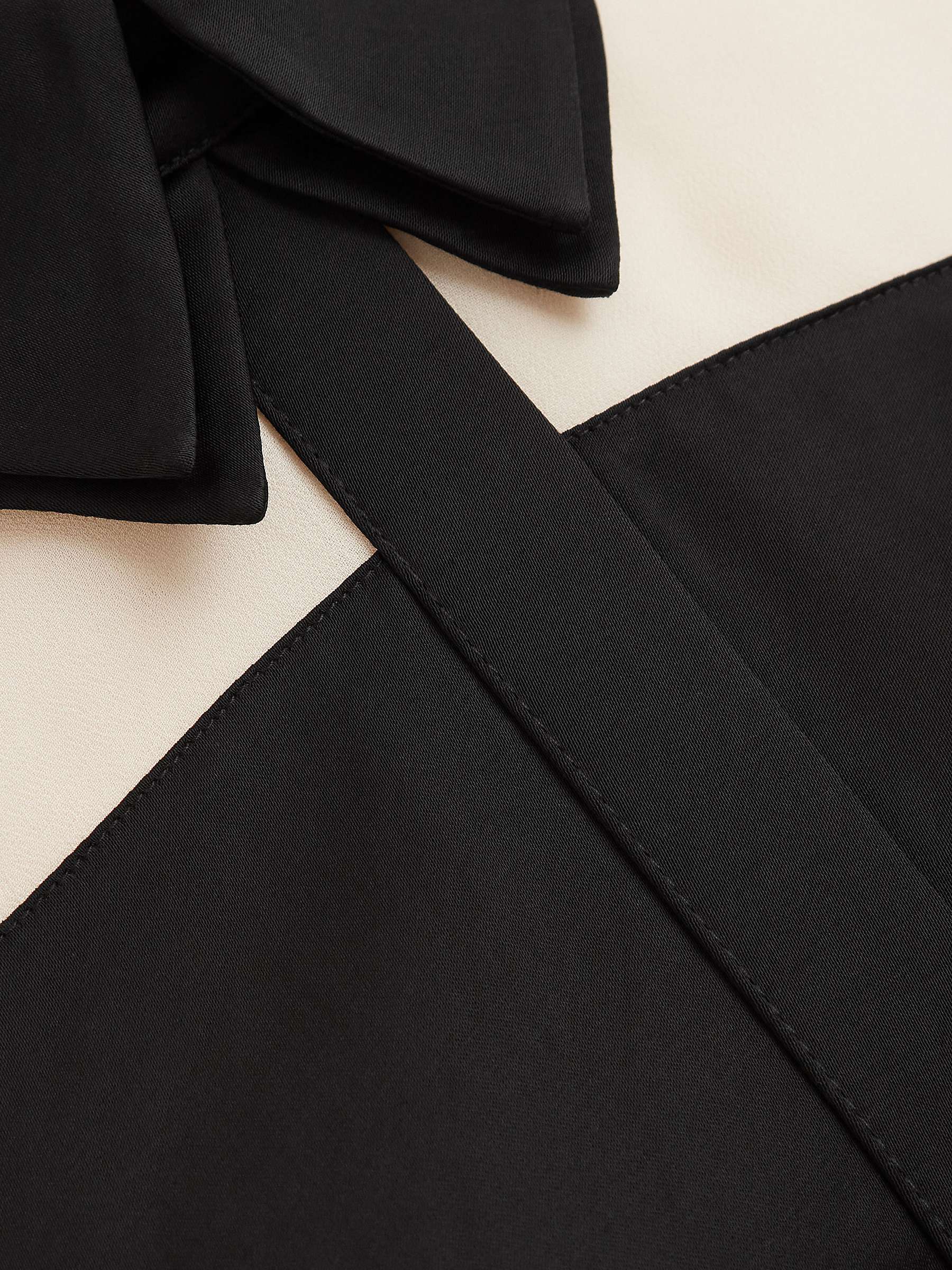 Buy Reiss Veneto Colour Block Mini Shirt Dress, Black Online at johnlewis.com