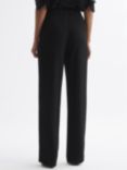 Reiss Aleah Petite Straight Leg Trousers, Black