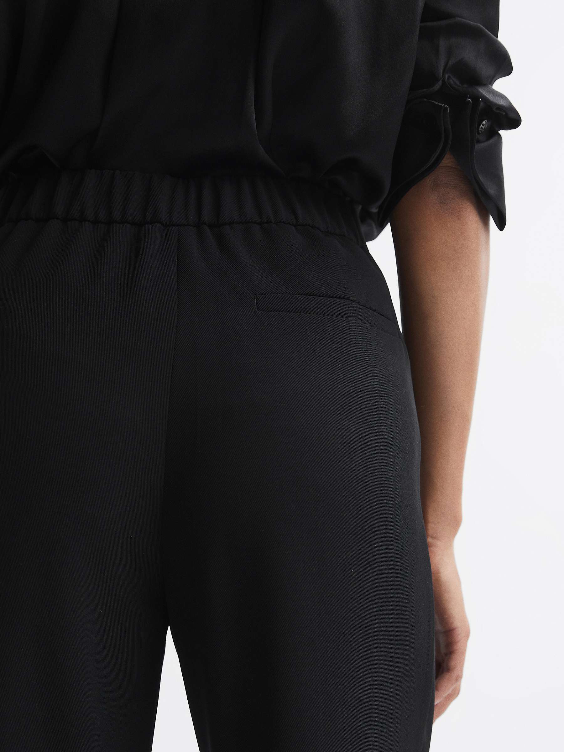 Buy Reiss Aleah Petite Straight Leg Trousers, Black Online at johnlewis.com