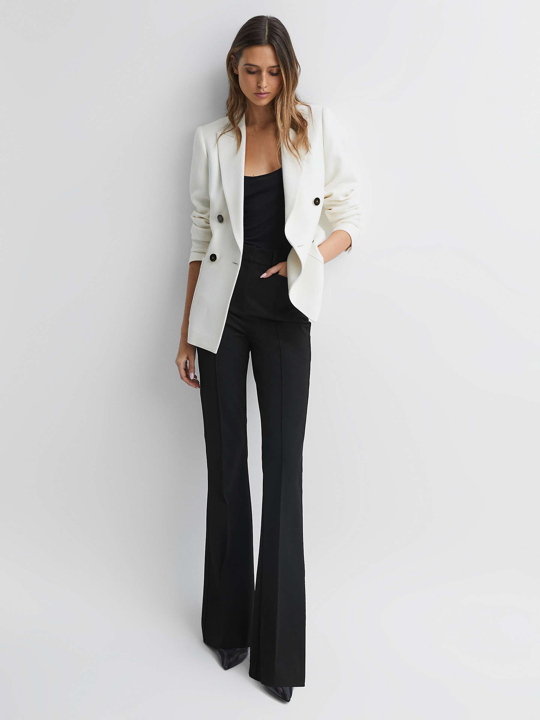 Buy Reiss Petite Dylan Flared Trousers Online at johnlewis.com