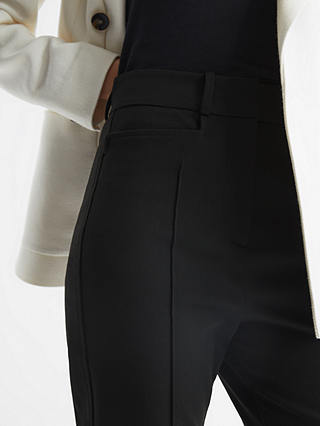 Reiss Petite Dylan Flared Trousers, Black
