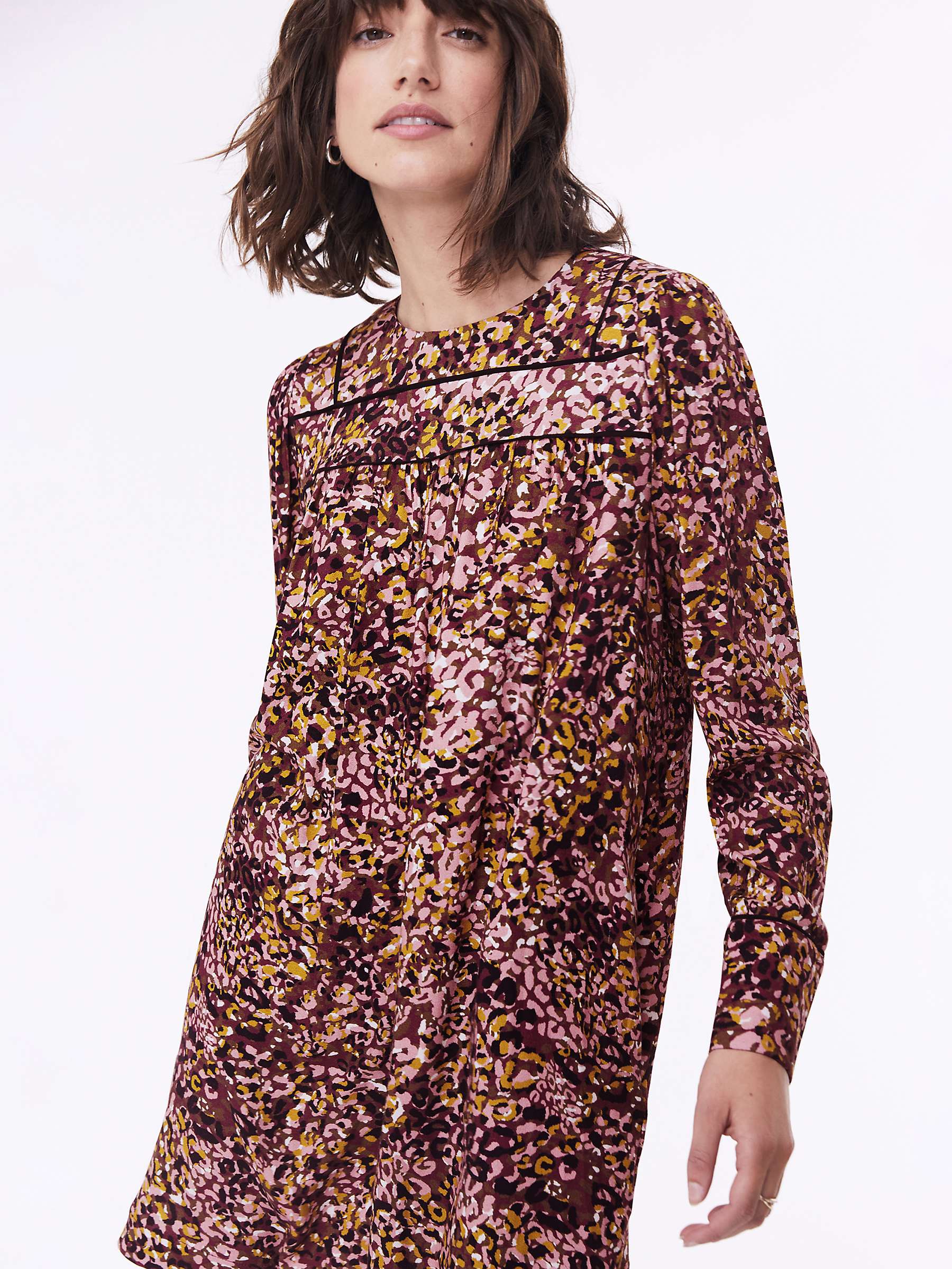 Buy Baukjen Kirsten Animal Print Mini Dress, Burgundy/Multi Online at johnlewis.com