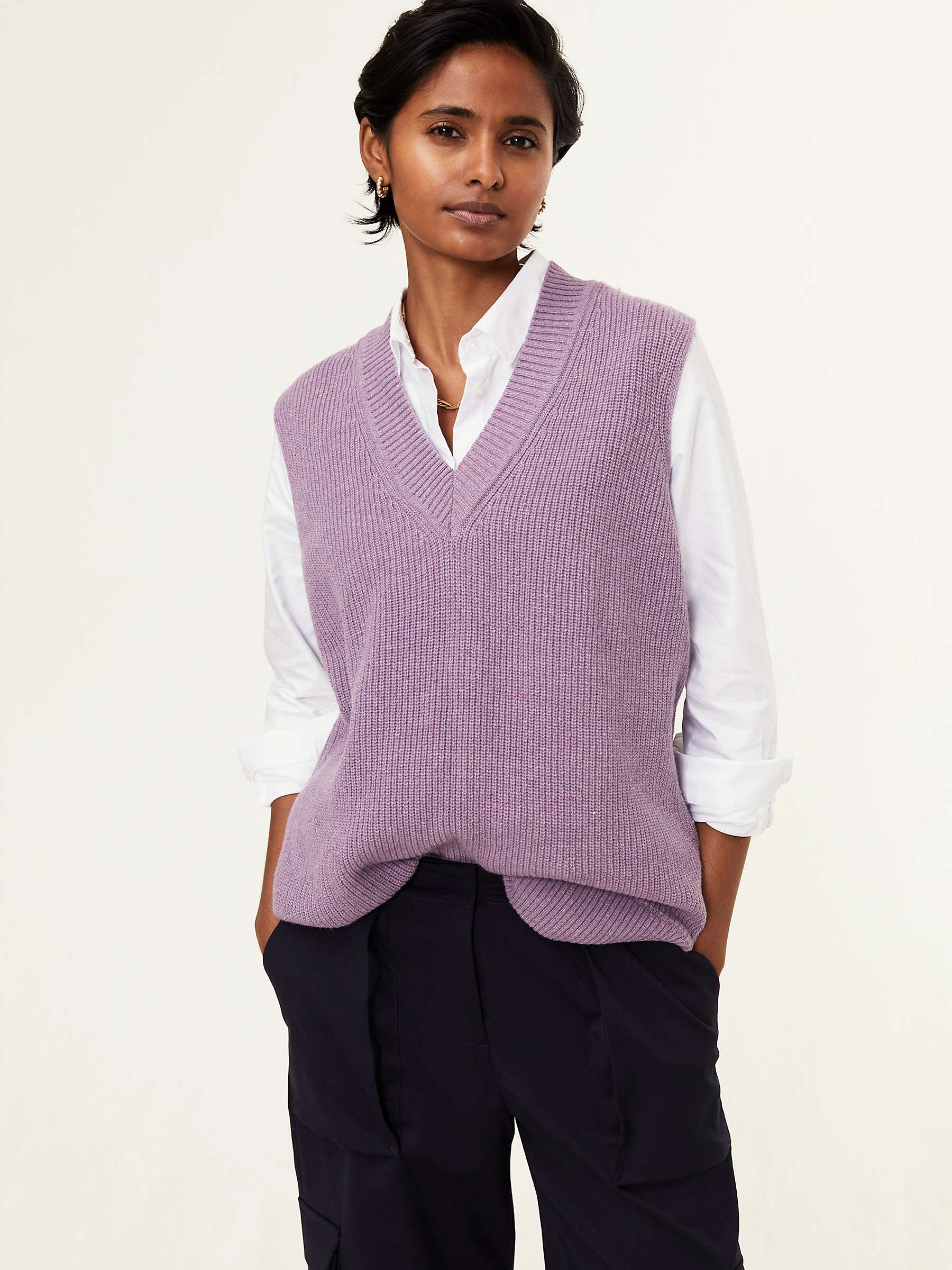Buy Baukjen Katalina Oversized Recycled Wool Knitted Vest Online at johnlewis.com