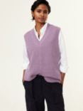 Baukjen Katalina Oversized Recycled Wool Knitted Vest, Lavender