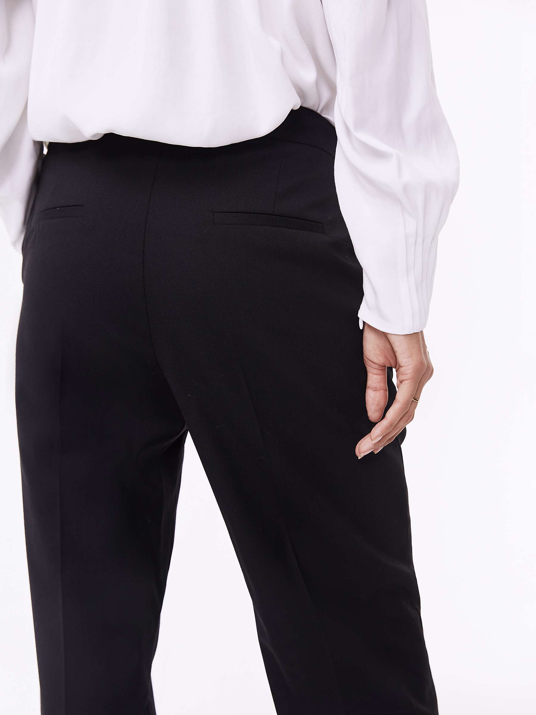 Buy Baukjen Amina Wool Blend Trousers, Caviar Black Online at johnlewis.com