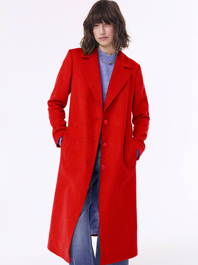 Baukjen Emanuela Recycled Wool Blend Coat, Red