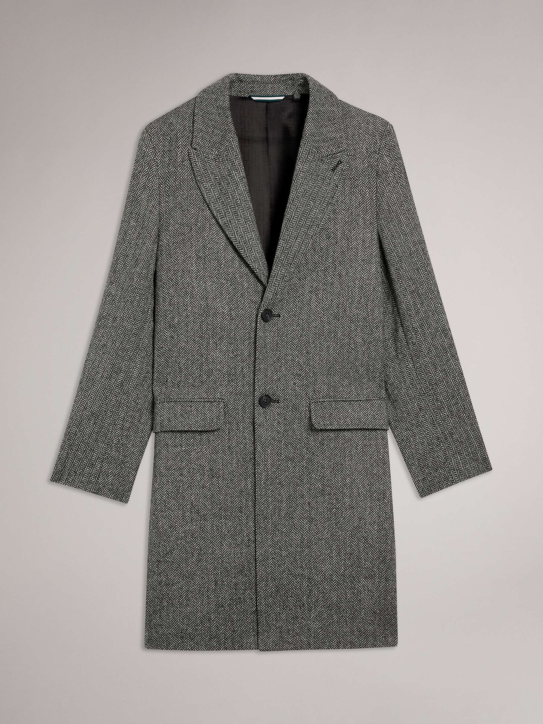Buy Ted Baker Raywood British Wool Herringbone Overcoat Online at johnlewis.com