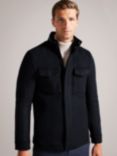 Ted Baker Knowl Funnel Neck Field Jacket, Blue Navy