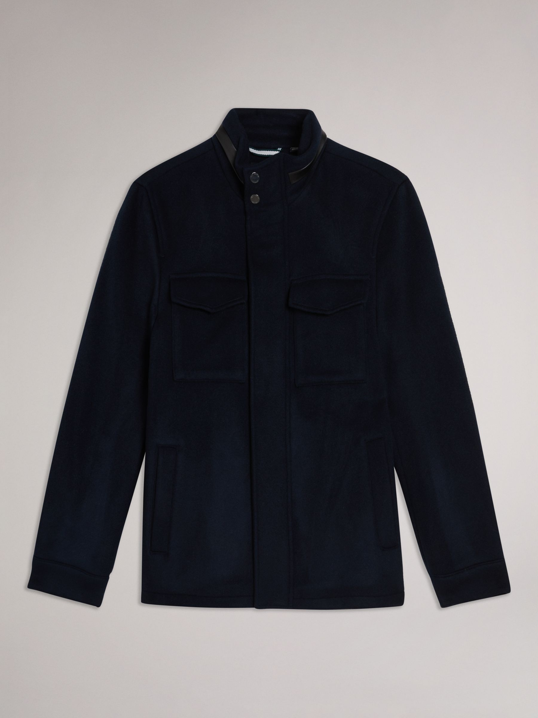 Ted Baker Knowl Funnel Neck Field Jacket, Blue Navy, XL