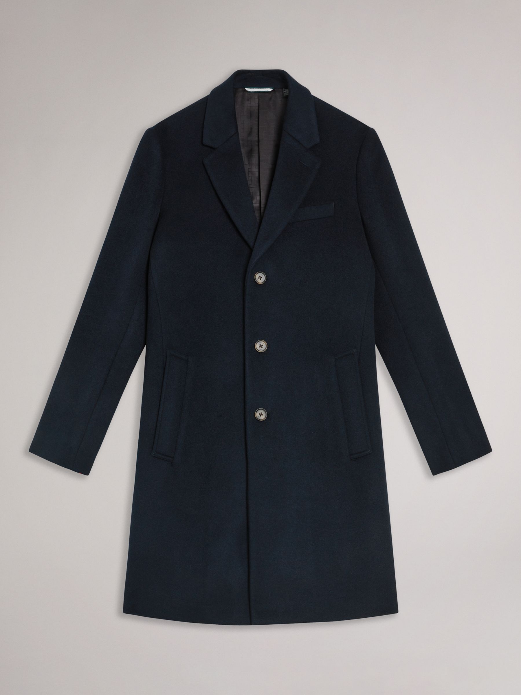 Ted Baker Rueby Wool Blend City Coat, Blue Navy, XS