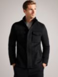 Ted Baker Knowl Funnel Neck Field Jacket, Grey Charcoal