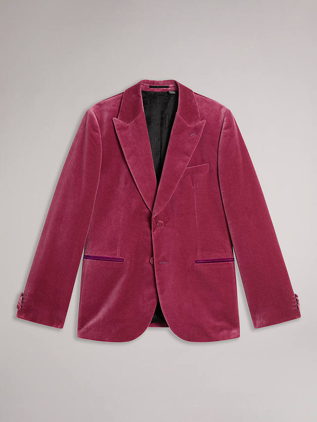 Ted Baker Edwardj Cotton Velvet Blazer, Pink