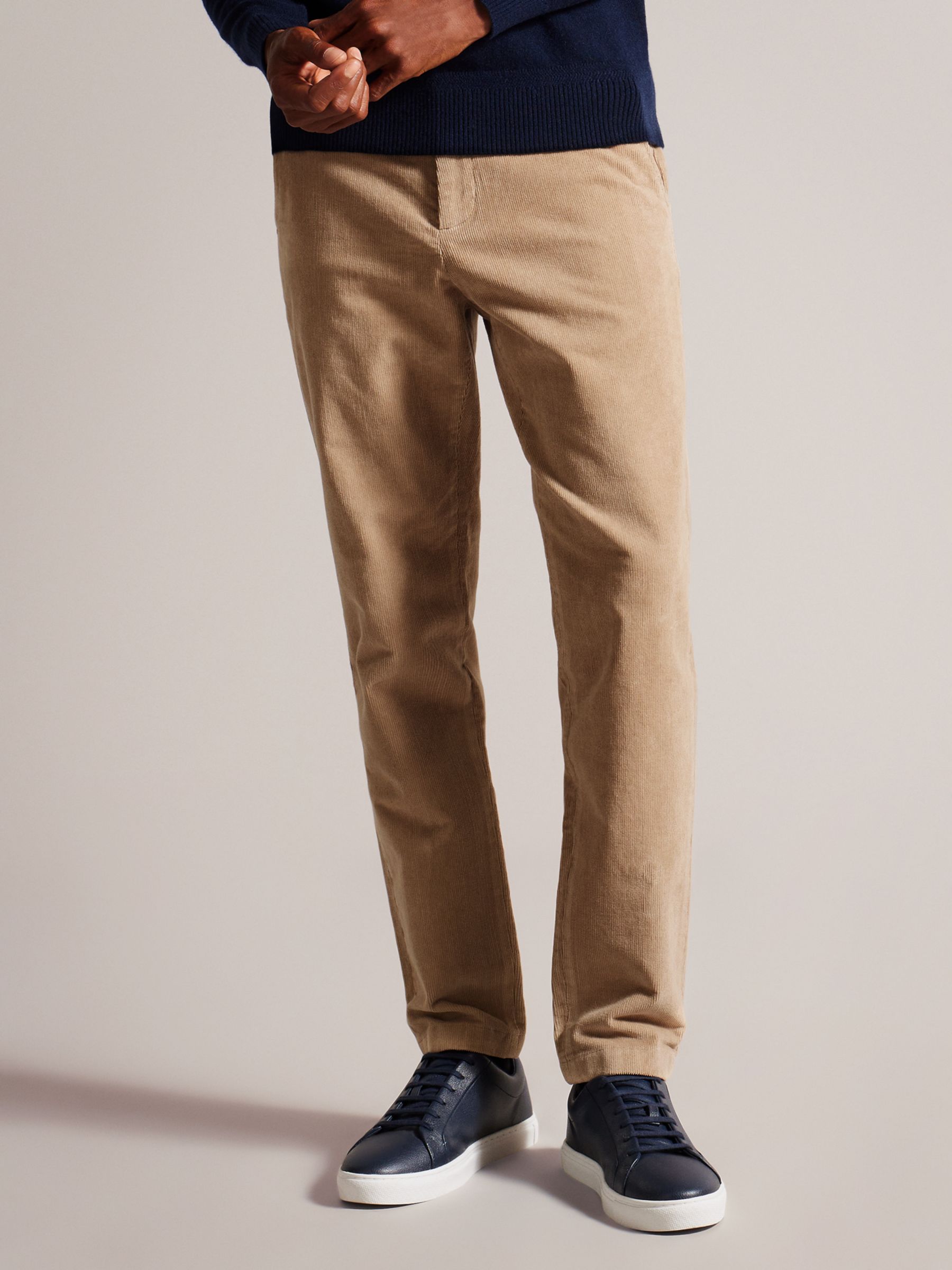 Superdry Washed Straight Leg Joggers, Oatmeal at John Lewis & Partners