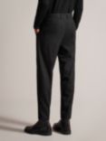 Ted Baker Quantem Tapered Fit Flannel Trousers, Black, Black