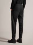 Ted Baker Quantem Tapered Fit Flannel Trousers, Black