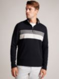 Ted Baker Veller Slim Fit Half Zip Jumper, Black Black